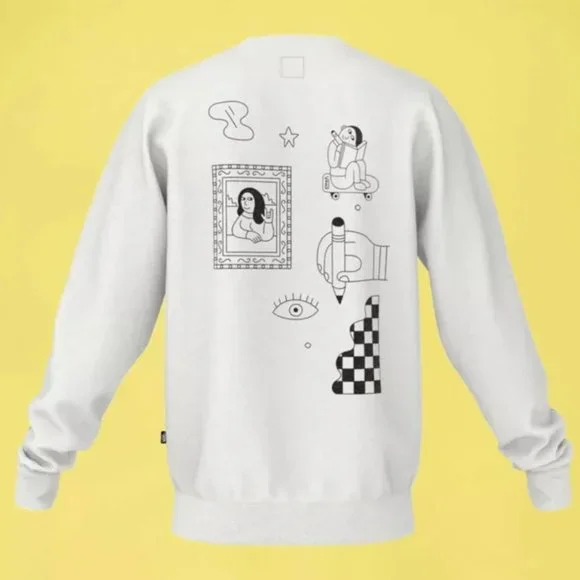 Vans Art Crew Pullover ~ Ultra Rare Limited 2020 Exclusive ~ New - Picture 2 of 3